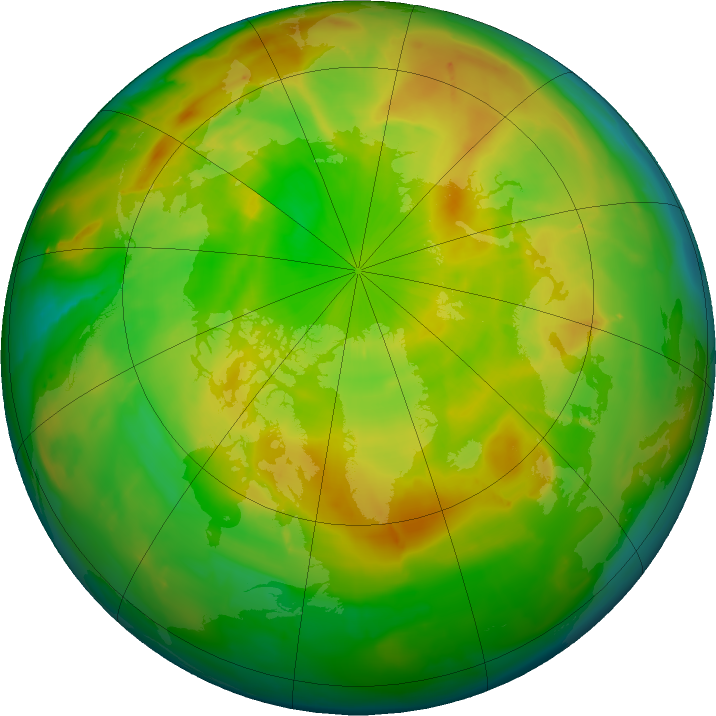 Arctic ozone map for 18 May 2011